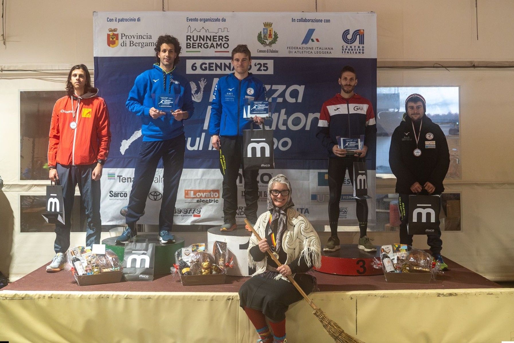 Il podio della Mezza Maratona del Brembo 2025