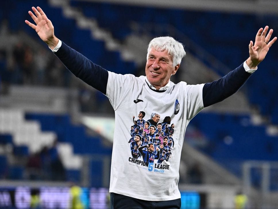 Gian Piero Gasperini nell’ultima giornata di campionato a Bergamo il 27 maggio a Bergamo