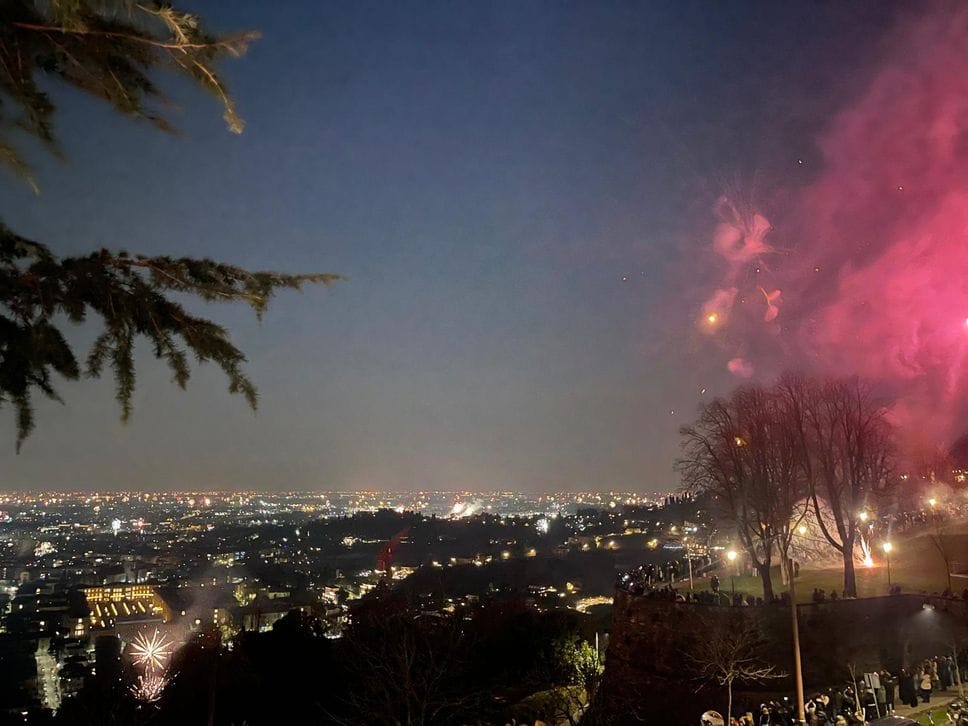 I fuochi  visti da Città Alta