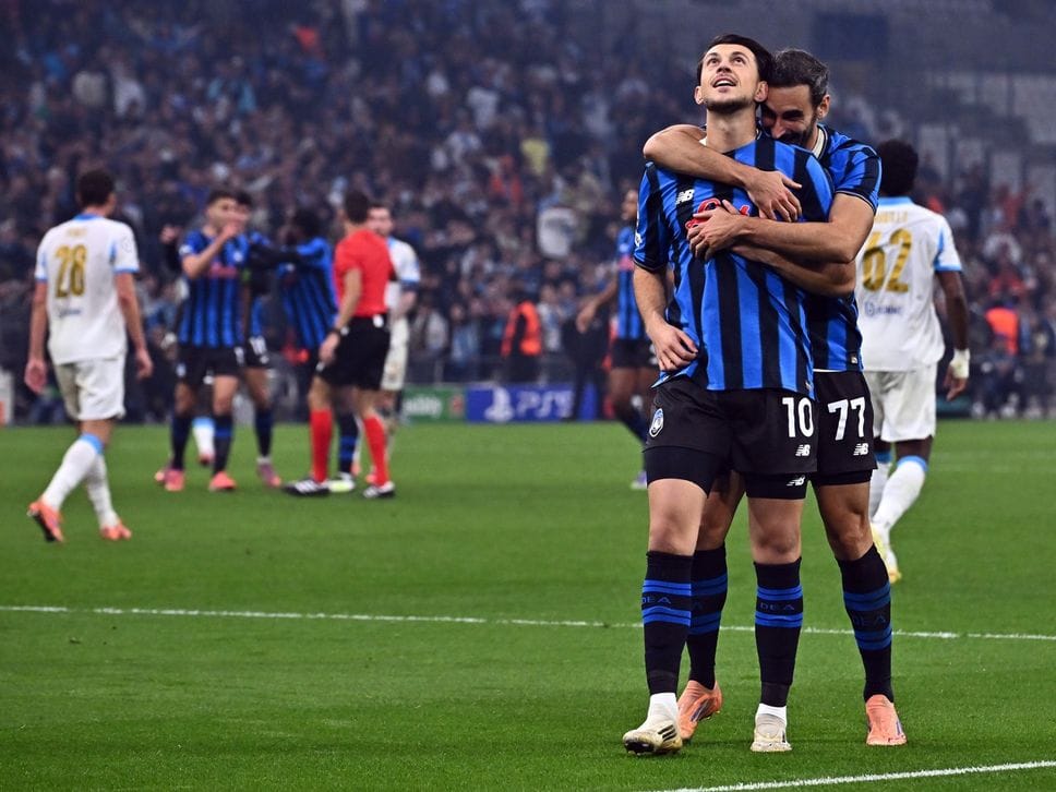 L’esultanza di Samardzic per il gol-vittoria a Marsiglia