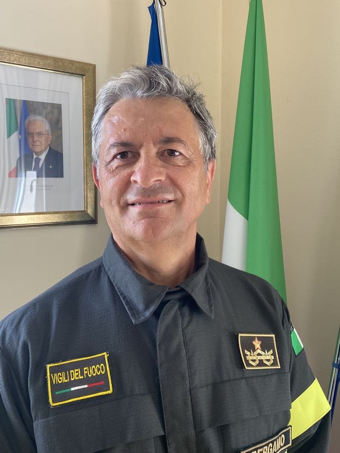Vincenzo Giordano, comandante dei vigili del fuoco di Bergamo