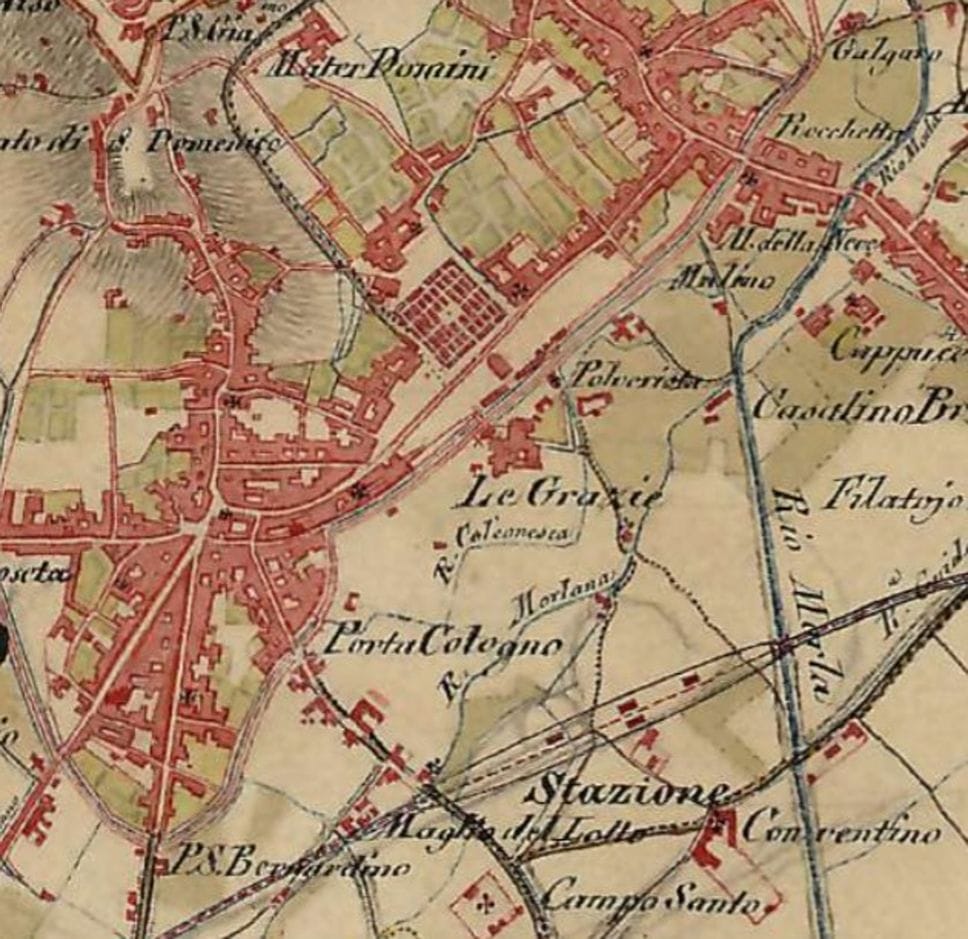 Una mappa austriaca del 1860