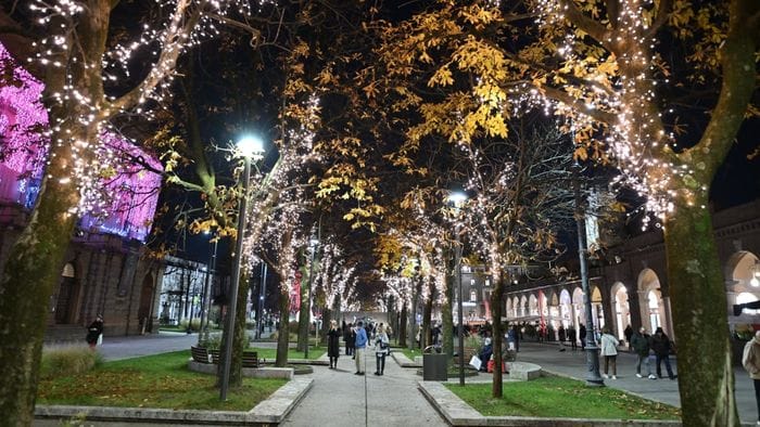 Bergamo, si illuminano anche gli alberi del Sentierino   Foto/Video