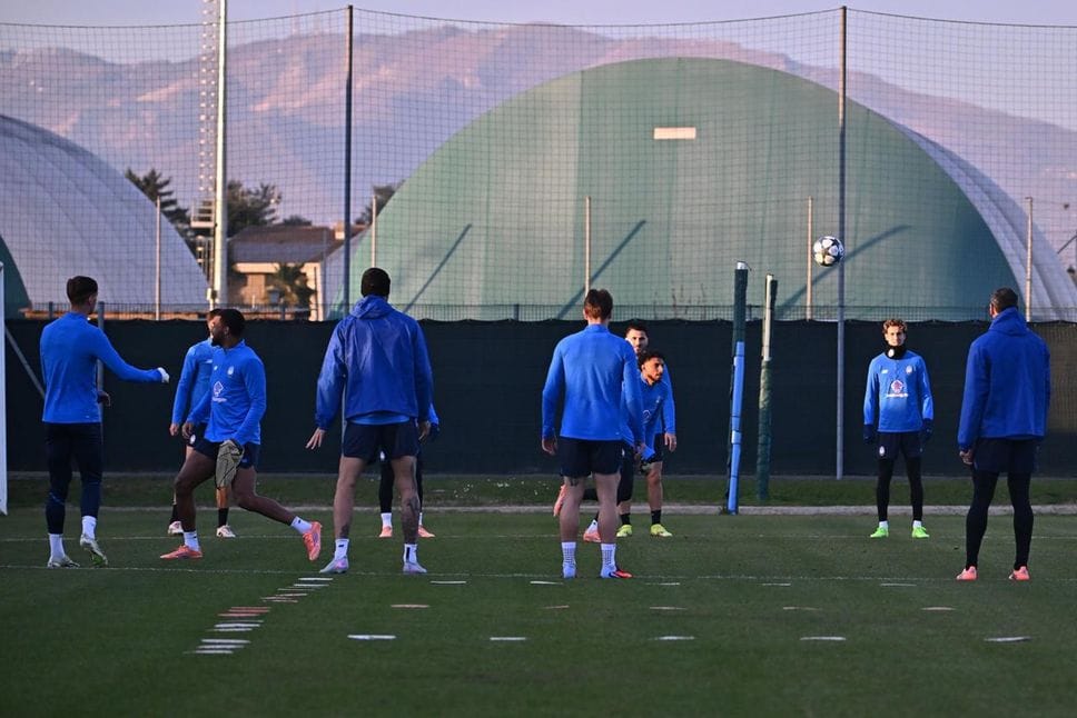 L’allenamento dell’Atalanta