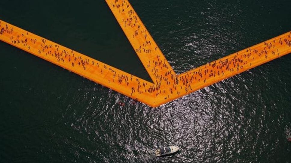 «The Floating Piers», uno scatto dall’alto