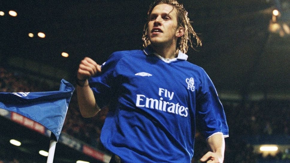 Samuele Dalla Bona con la maglia del Chelsea: si è trasferito a Londra nel ’98, rimanendoci fino al 2002