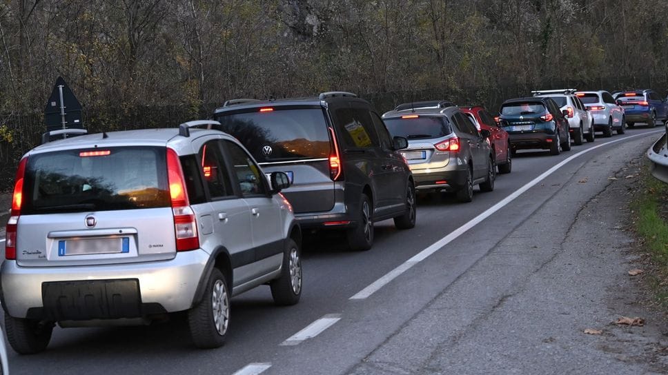 Code sulla statale 470 della Val Brembana