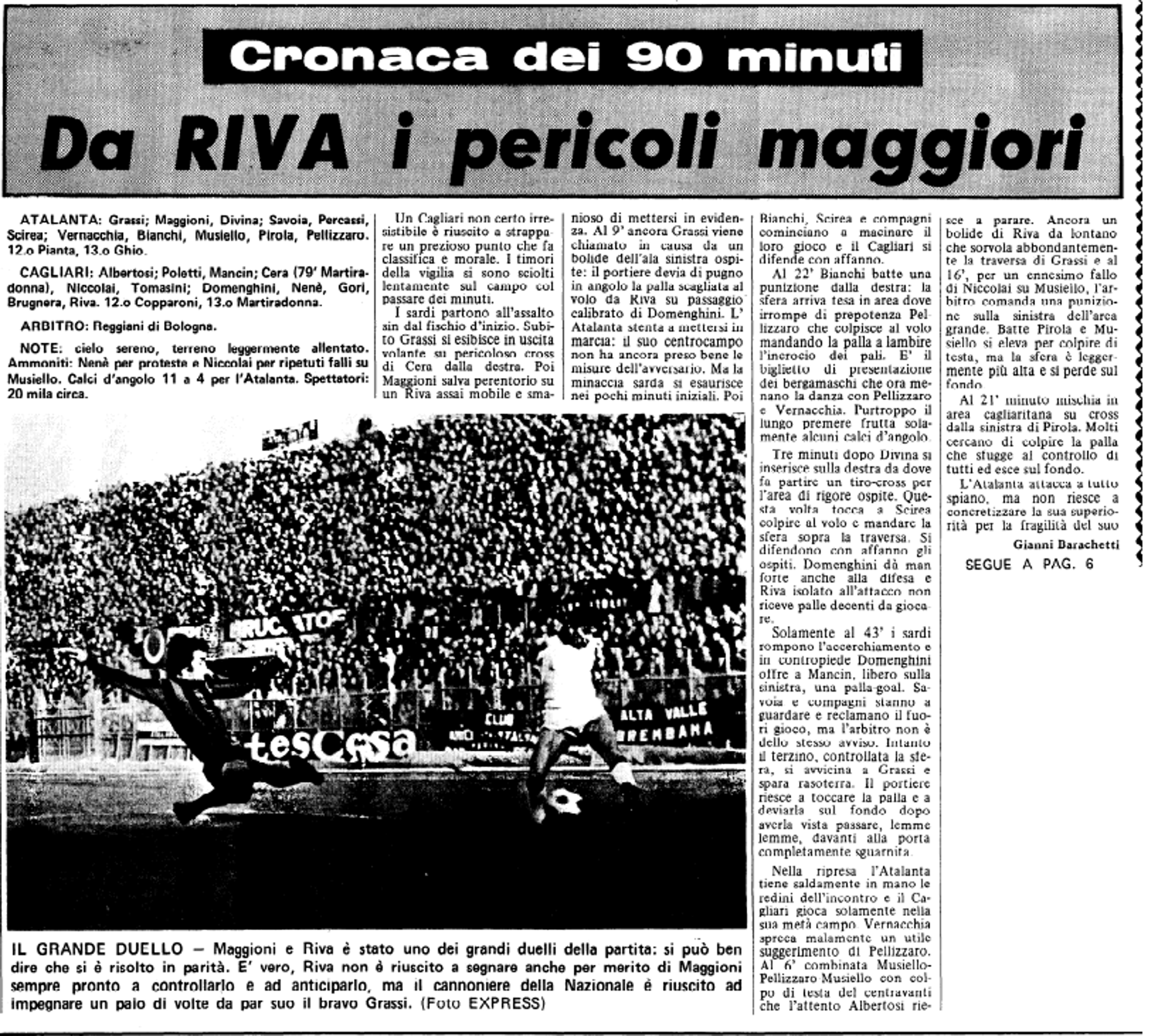 50 anni fa Juventus-Cagliari 2-2, la partita-scudetto di Gigi Riva - La
