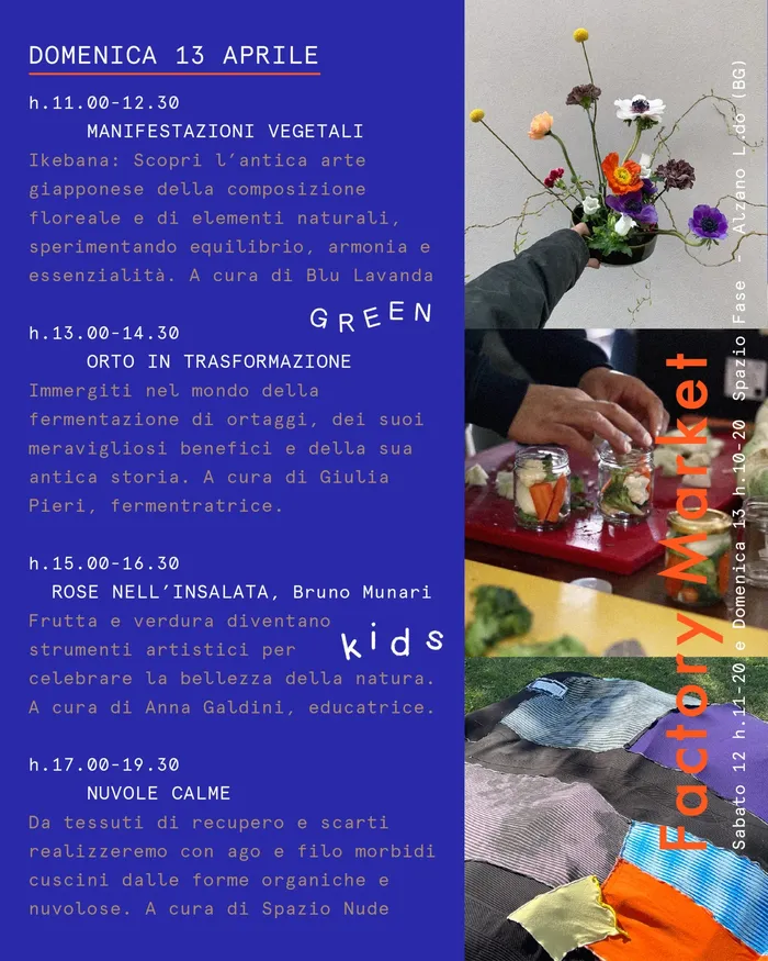 Gli workshop di domenica 1 aprile