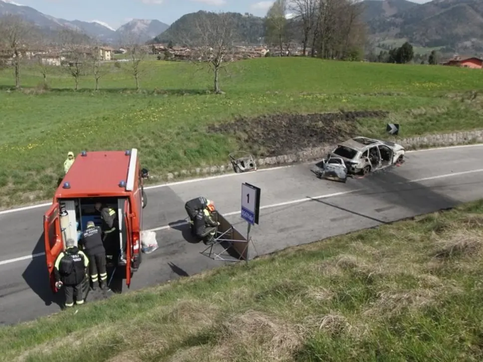 Il Nucleo investigativo dei vigili del fuoco a Clusone