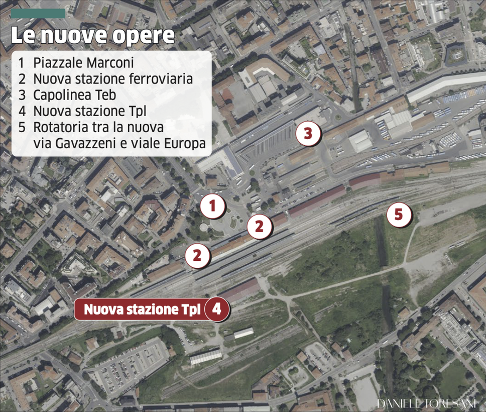 Le nuove opere a Bergamo