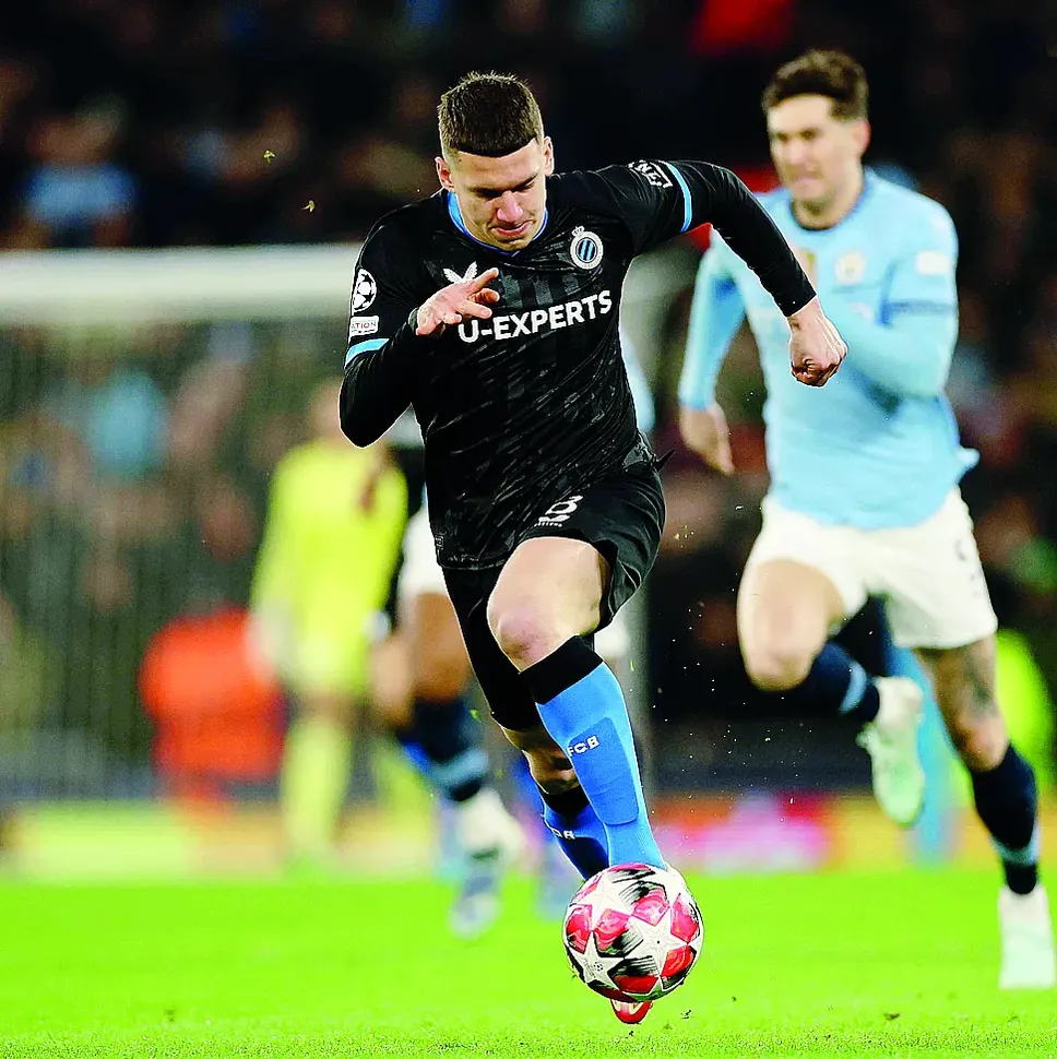 Christos Tzolis, 23 anni, nel Bruges contro il Manchester City in Champions. Poi nei playoff è stato fra i migliori anche contro l’Atalanta Christos Tzolis, 23 anni, nel Bruges contro il Manchester City in Champions. Poi nei playoff è stato fra i migliori anche contro l’Atalanta