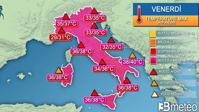 Anche Bergamo nella morsa del caldo africano: punte di 38°C. Temporali sulle Orobie Anche Bergamo nella morsa del caldo africano: punte di 38°C. Temporali sulle Orobie