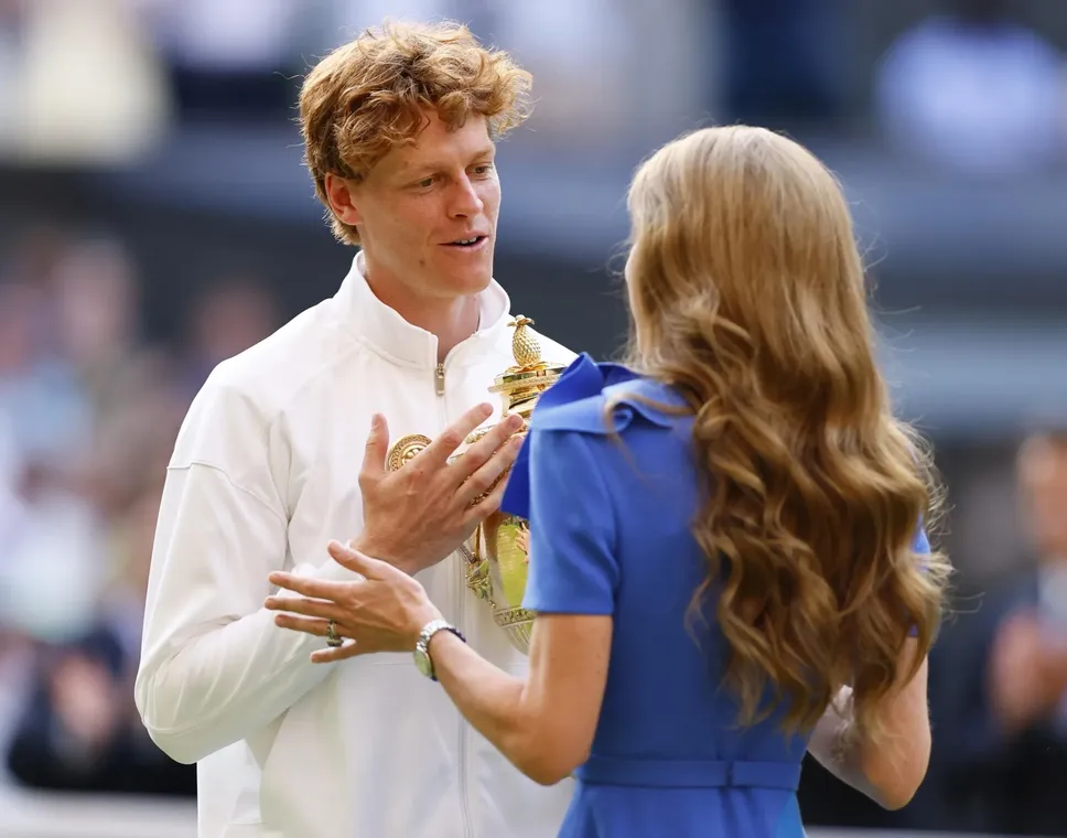 Con la principessa Kate Middleton.