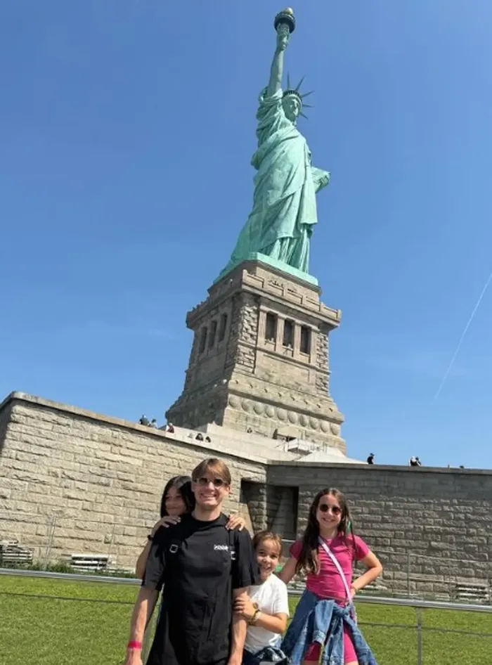 De Roon  con la famiglia negli Usa