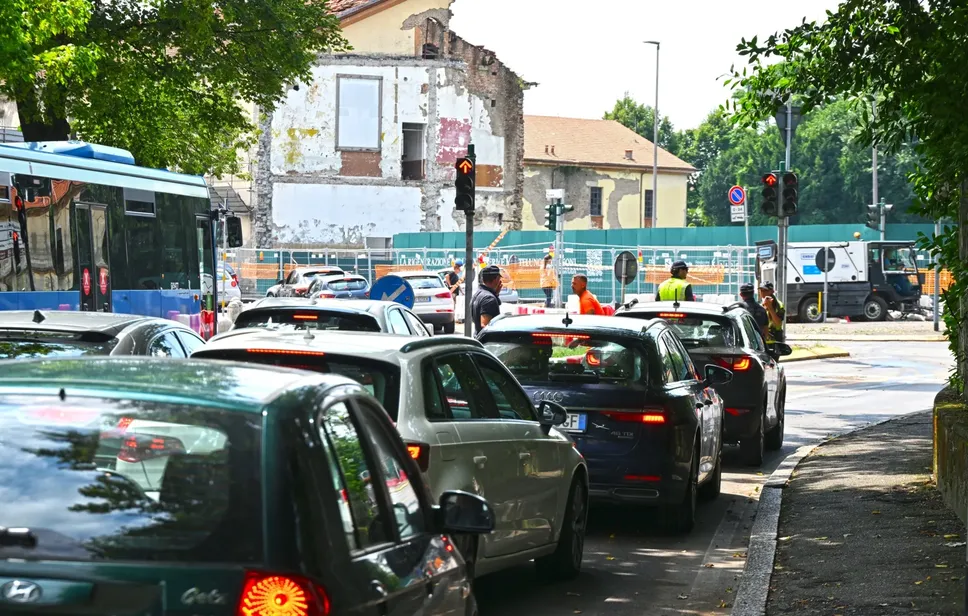 Ieri mattina code a causa della chiusura di via San Giovanni