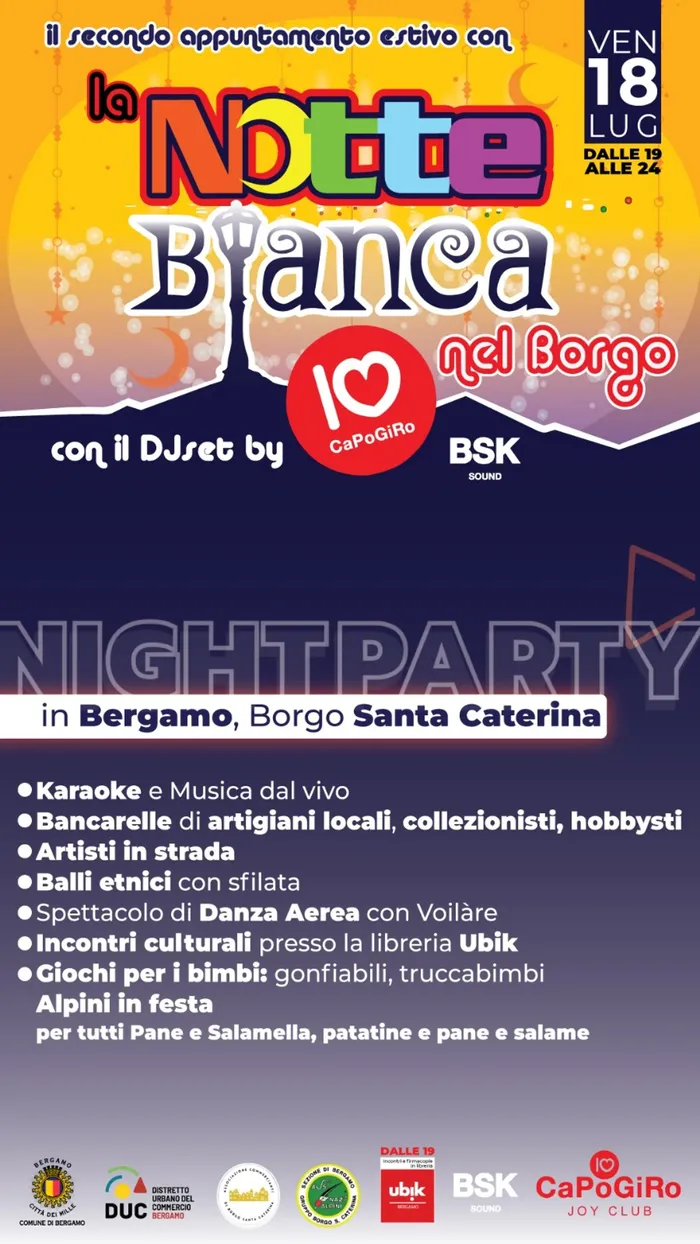 Notte Bianca in Borgo Santa Caterina: la locandina
