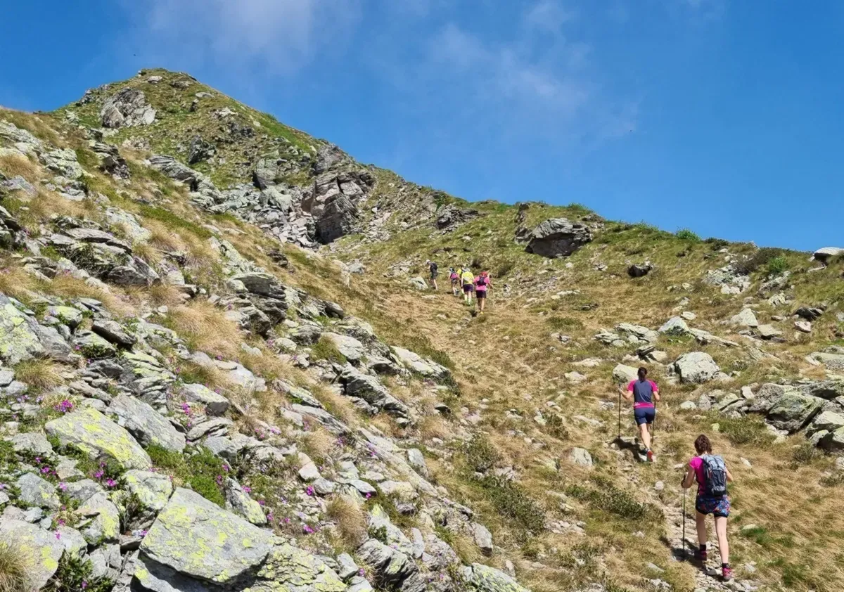 Il tratto finale di salita al Monte Segnale