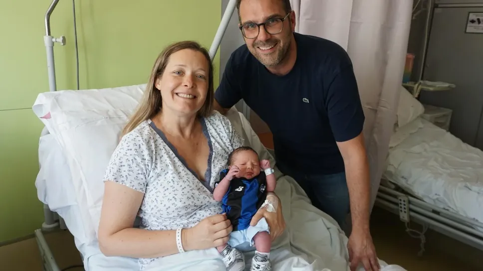 Chiara Giudici con il marito Fabio Barcella e il piccolo Francesco