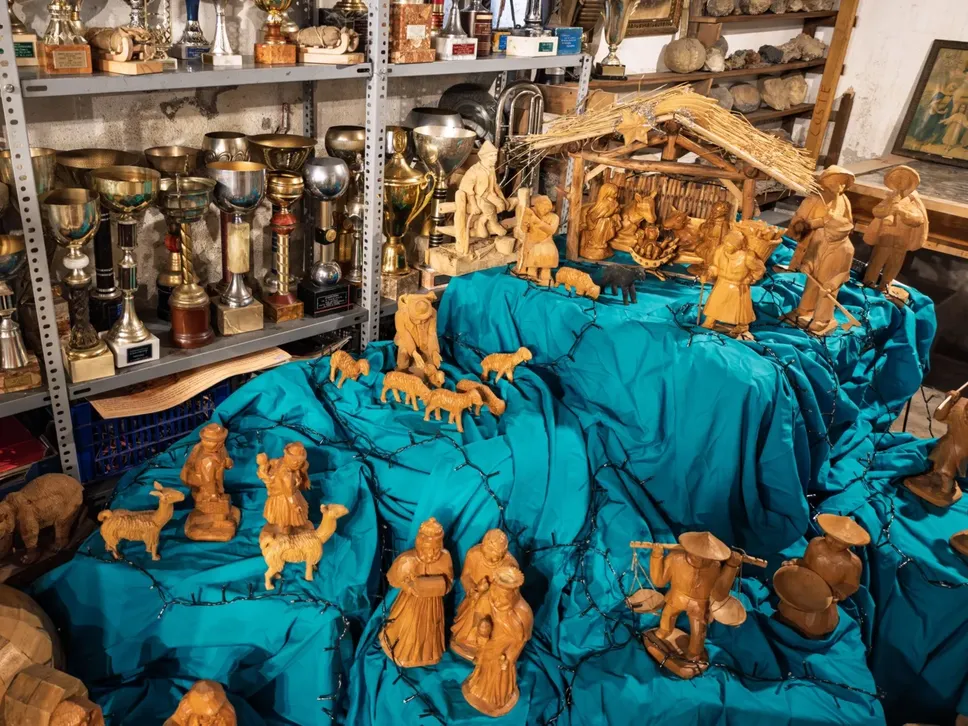 Il presepe completo realizzato da Manfredo Bendotti