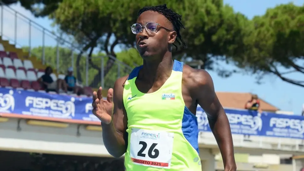Ephrem Bona (14) sarà in gara nei 100 metri, giavellotto e peso