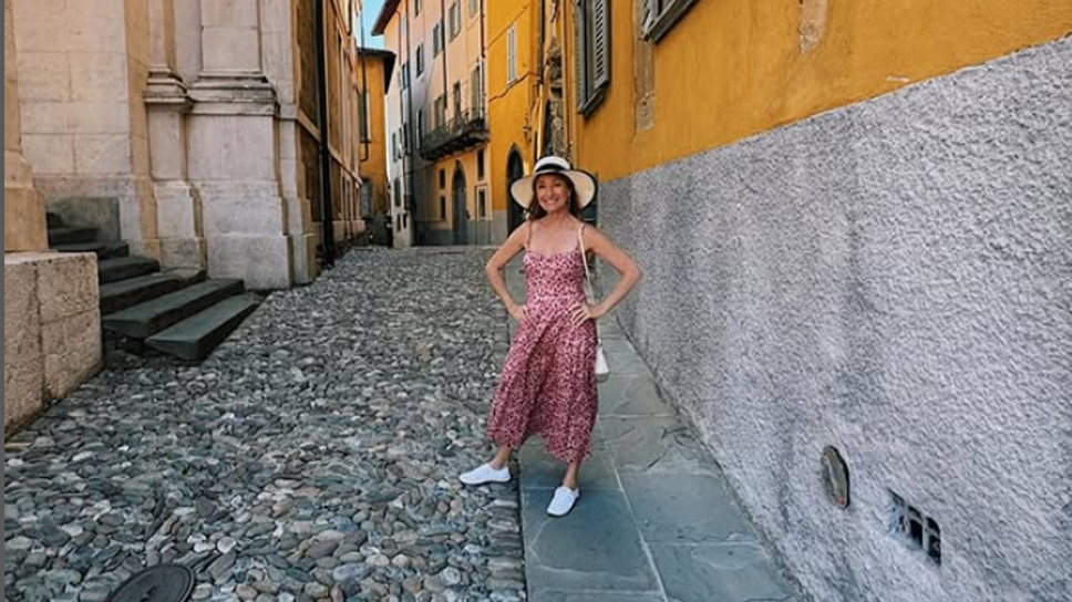 L’attrice Jane Seymour, celebre per il ruolo di Michaela Quinn ne «La Signora del West», ha visitato Città Alta L’attrice Jane Seymour, celebre per il ruolo di Michaela Quinn ne «La Signora del West», ha visitato Città Alta