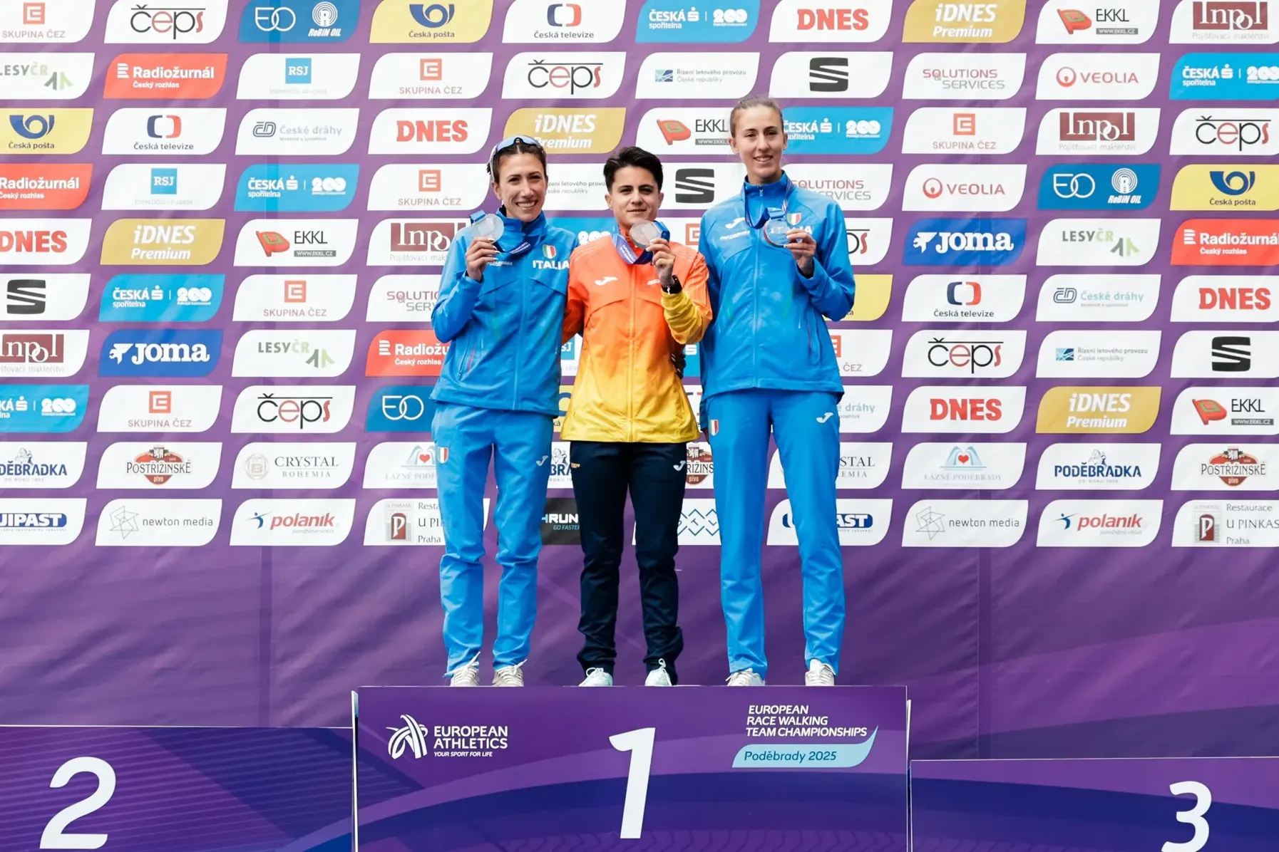 Nicole sul podio degli Europei per Nazionali con Antonella Palmisano e Maria Perez