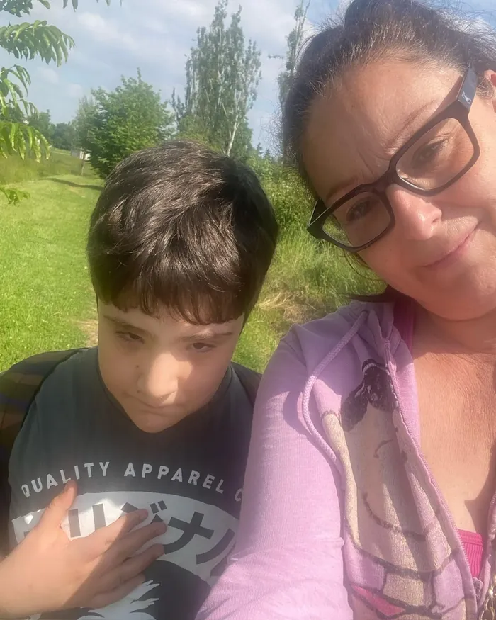Laura Bertolotti e il figlio Matteo