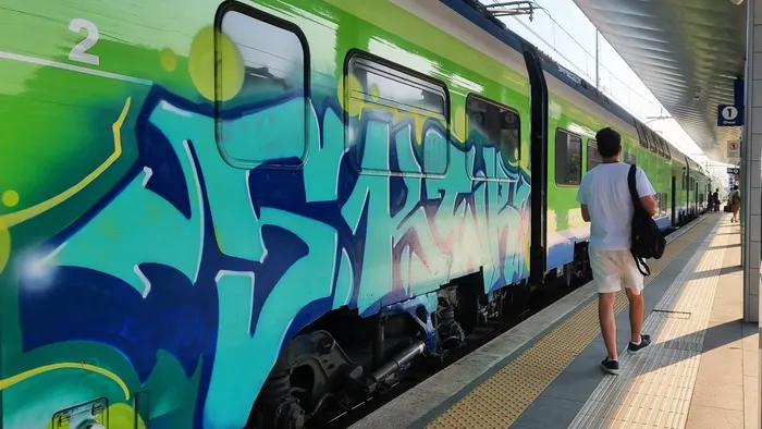 Treni, in Lombardia 16 reati al giorno. Vandalismi, rimossi 141mila mq di graffiti Treni, in Lombardia 16 reati al giorno. Vandalismi, rimossi 141mila mq di graffiti