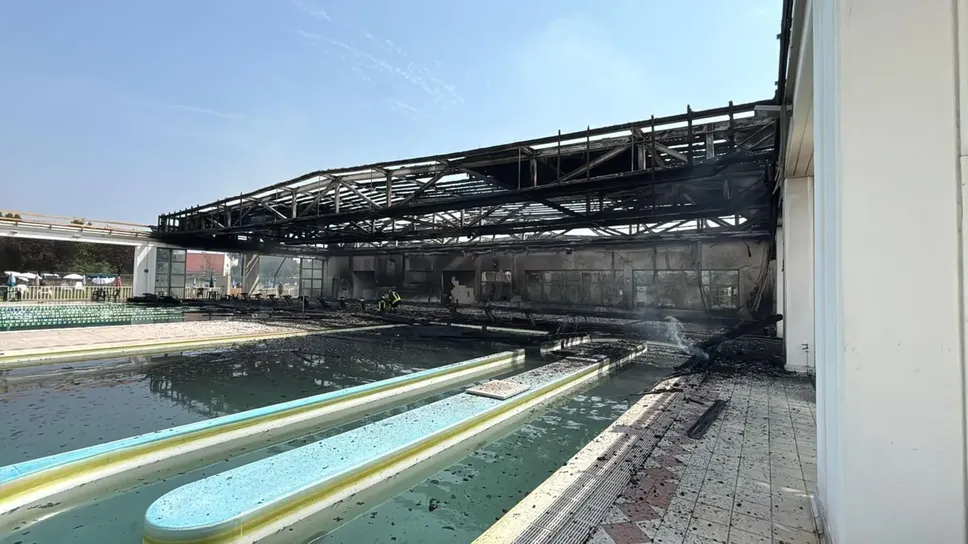 La piscina devastata a Ghisalba