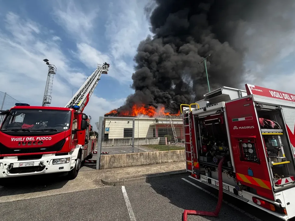 L’intervento dei Vigili del fuoco