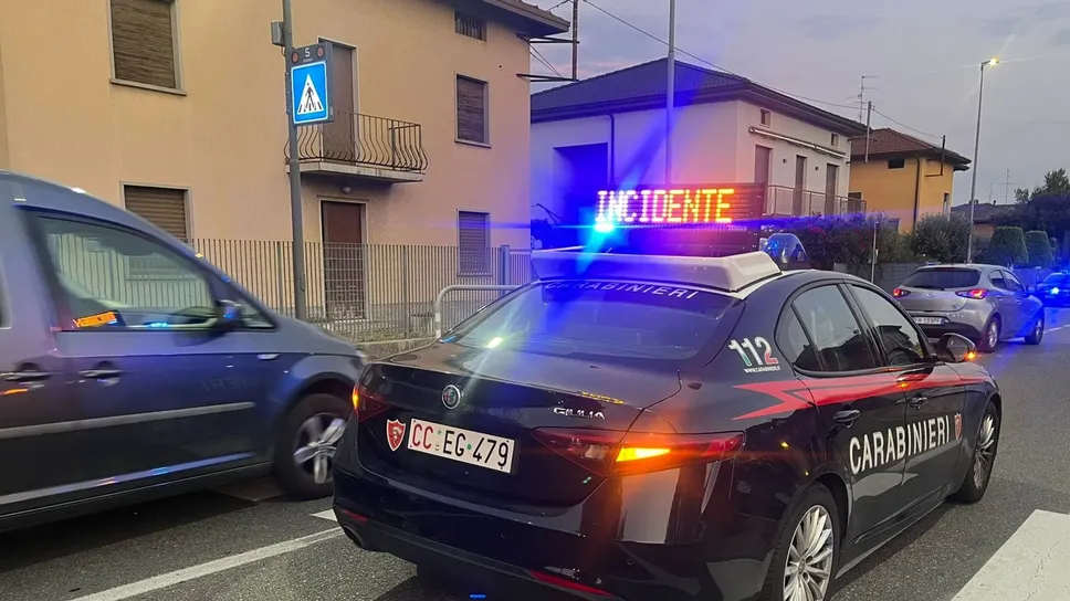 Carabinieri sul luogo dell’incidente Carabinieri sul luogo dell’incidente