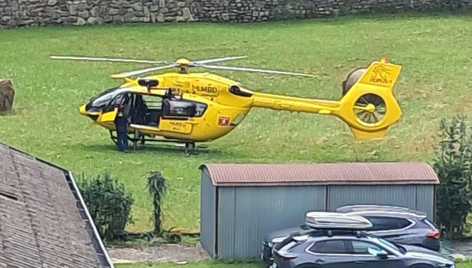 L’intervento dell’elisoccorso a Gandellino: salvato un uomo di 62 anni ferito nel bosco