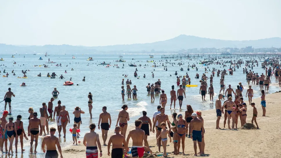 in vacanza su una spiaggia italiana