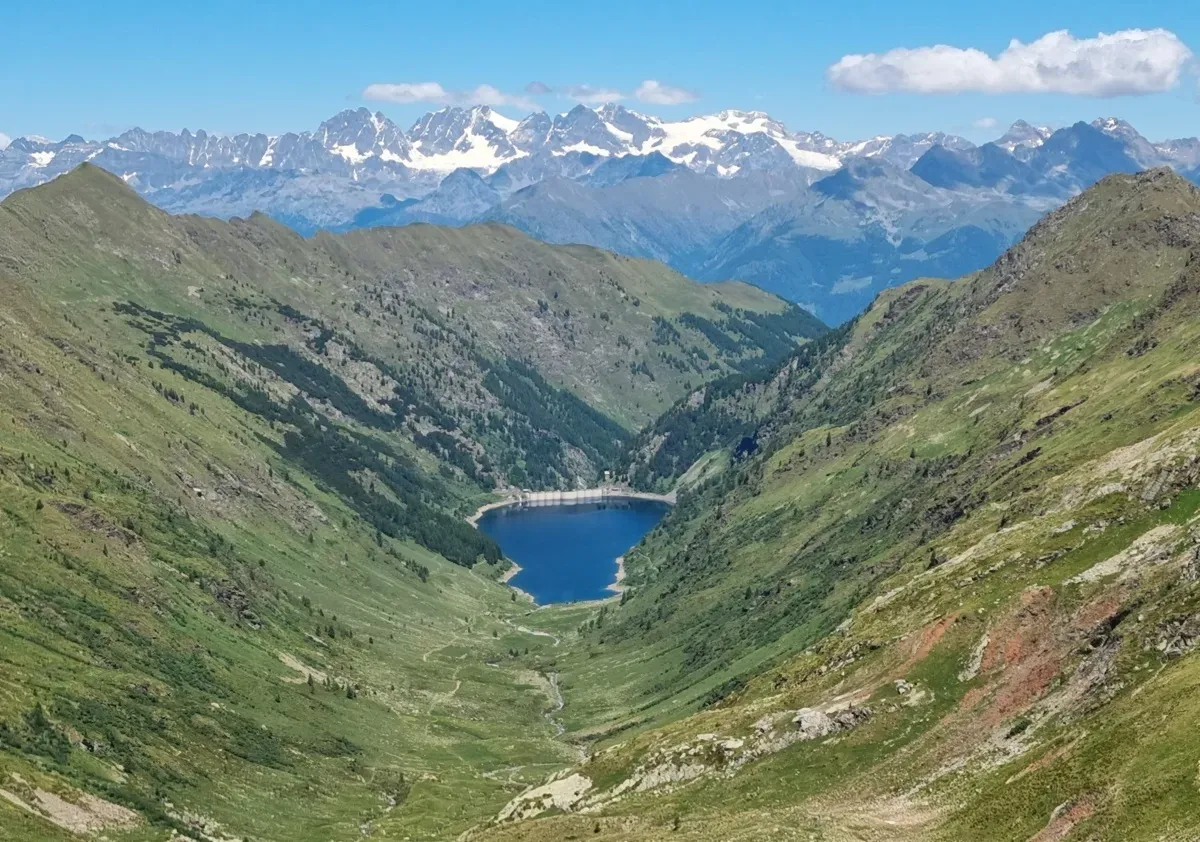 Il lago di Venina dal forno fusorio