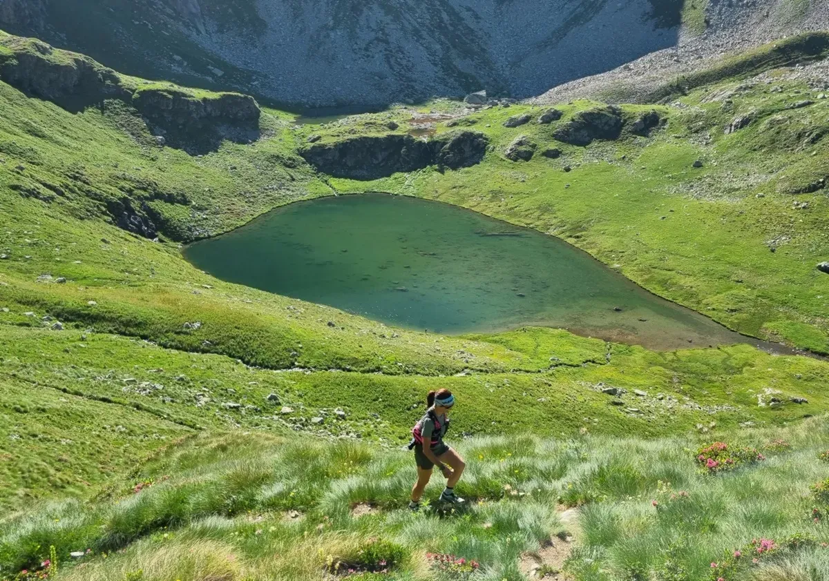 Il lago di Val Sambuzza dal sentiero 209A