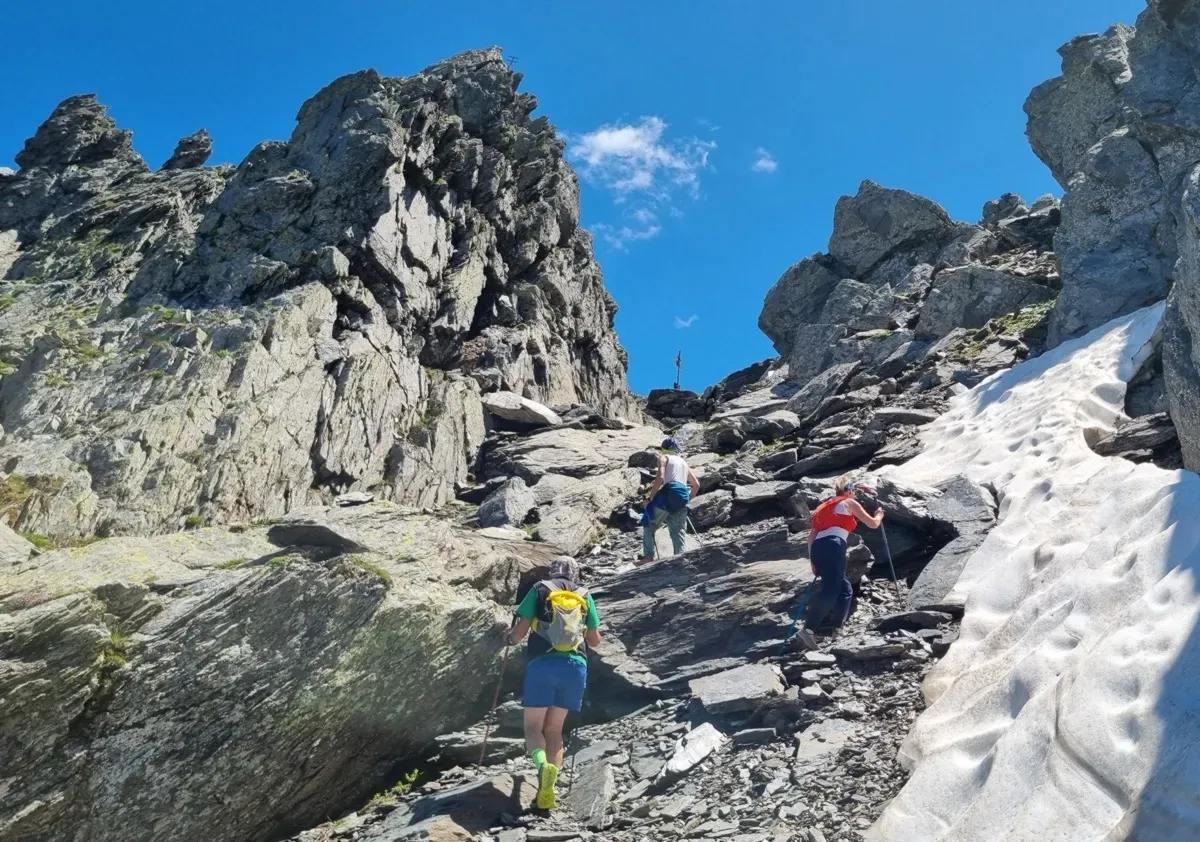 Ultimi metri di ascesa al Passo di Venina