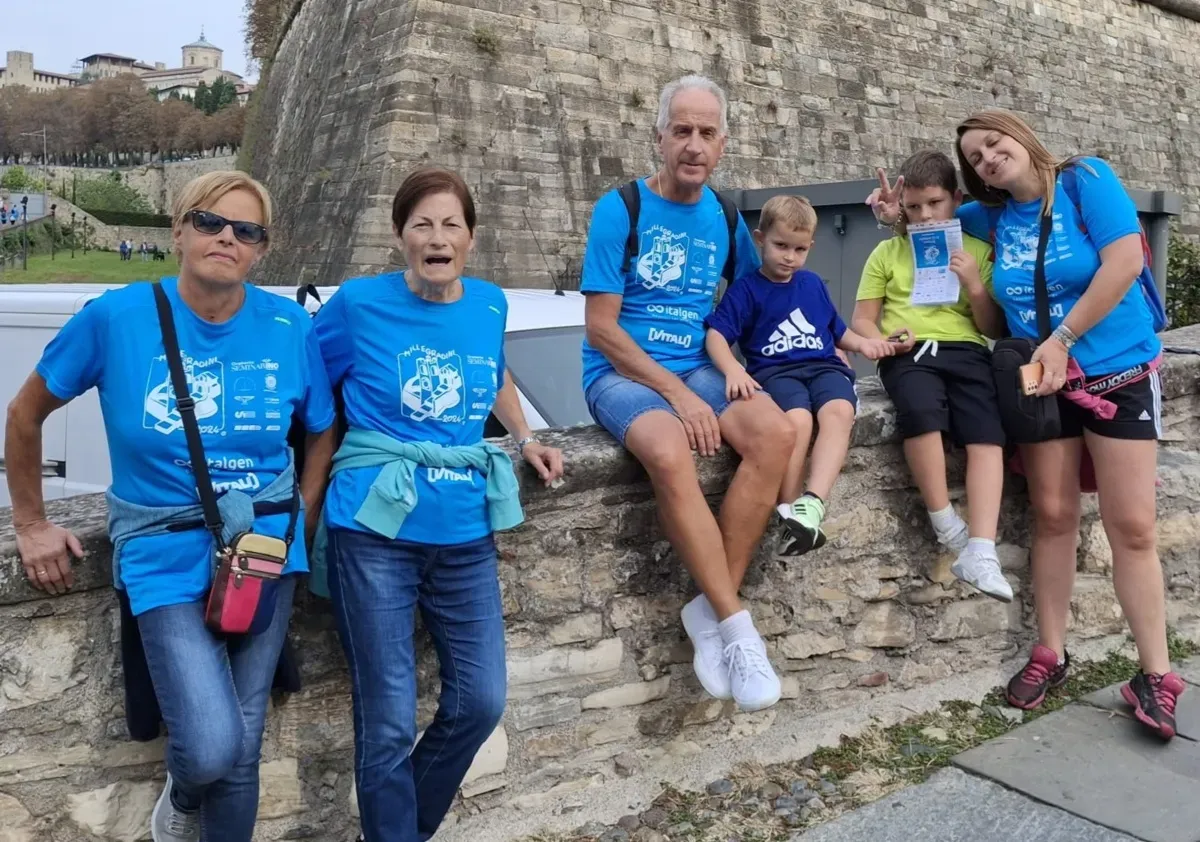 La famiglia Ghidotti durante la Millegradini 2024