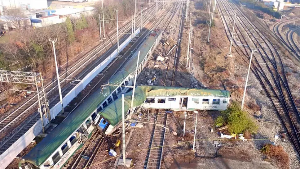 Un’immagine diffusa del disastro ferroviario del 25 gennaio 2018