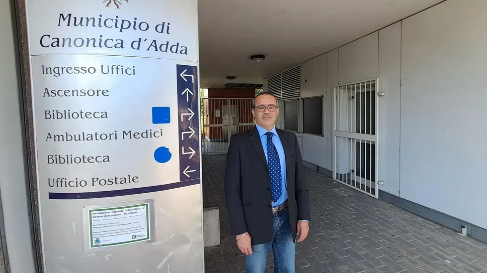 Il sindaco di Canonica d’Adda, Paolo Arcari Il sindaco di Canonica d’Adda, Paolo Arcari
