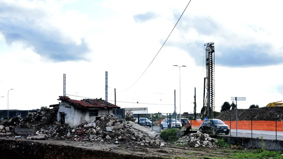 Il cantiere in via Fermi