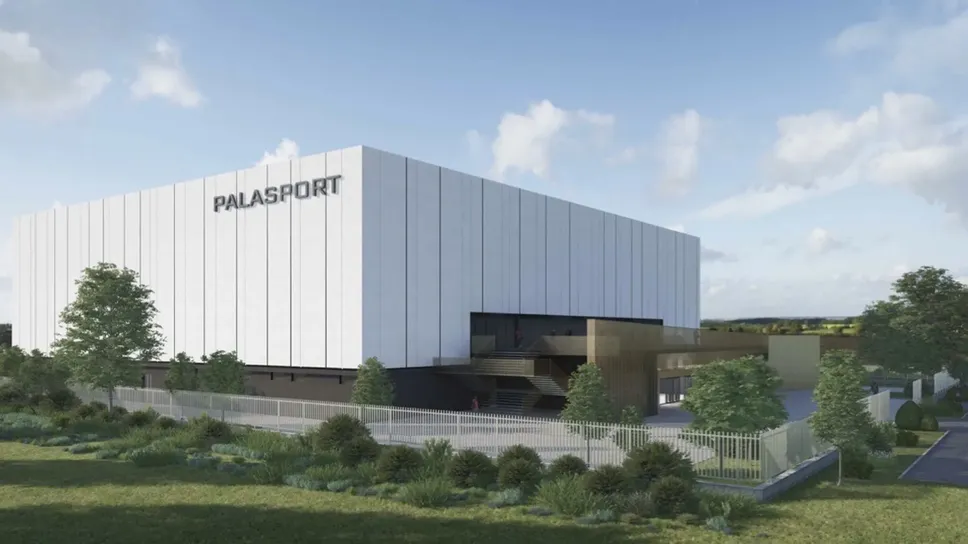 Un rendering di come sarà il futuro Palasport, dove un tempo sorgeva il Palacreberg Un rendering di come sarà il futuro Palasport, dove un tempo sorgeva il Palacreberg