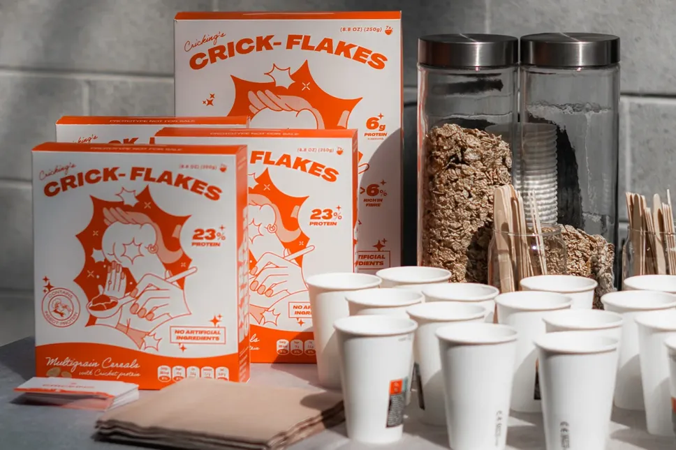 Le confezioni di fiocchi di cereale «Crick-flakes»