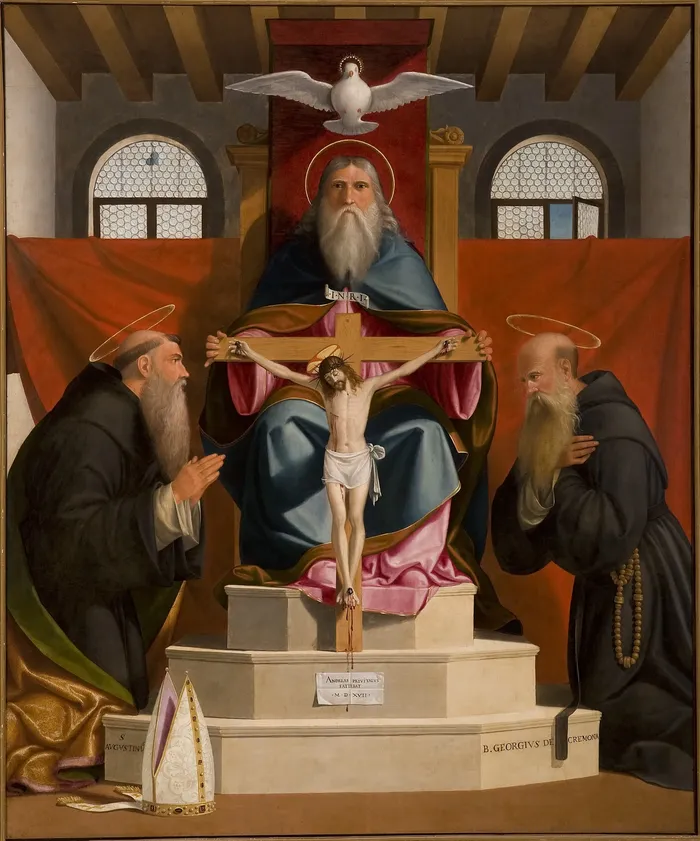 La Trinità con Sant’Agostino e il Beato Giorgio da Cremona di Previtali