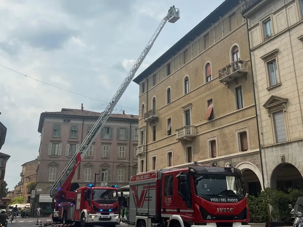 Sul tetto dell’edificio