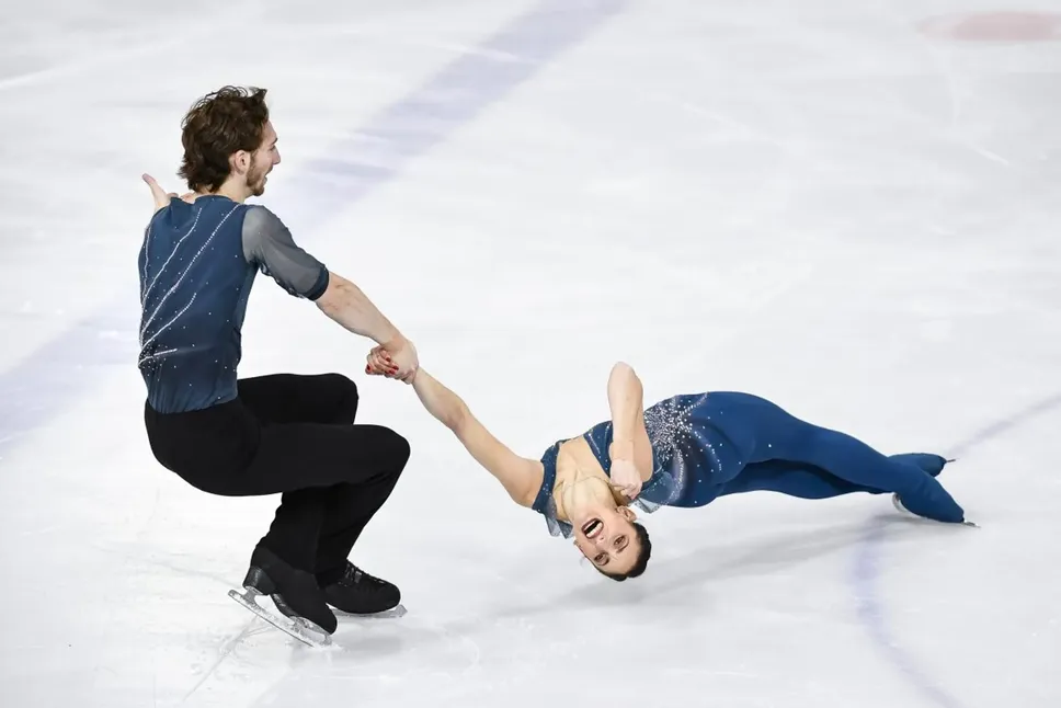 Niccolò Macii e Sara Conti nel programma libero al World Team Trophy a nell’aprile 2025