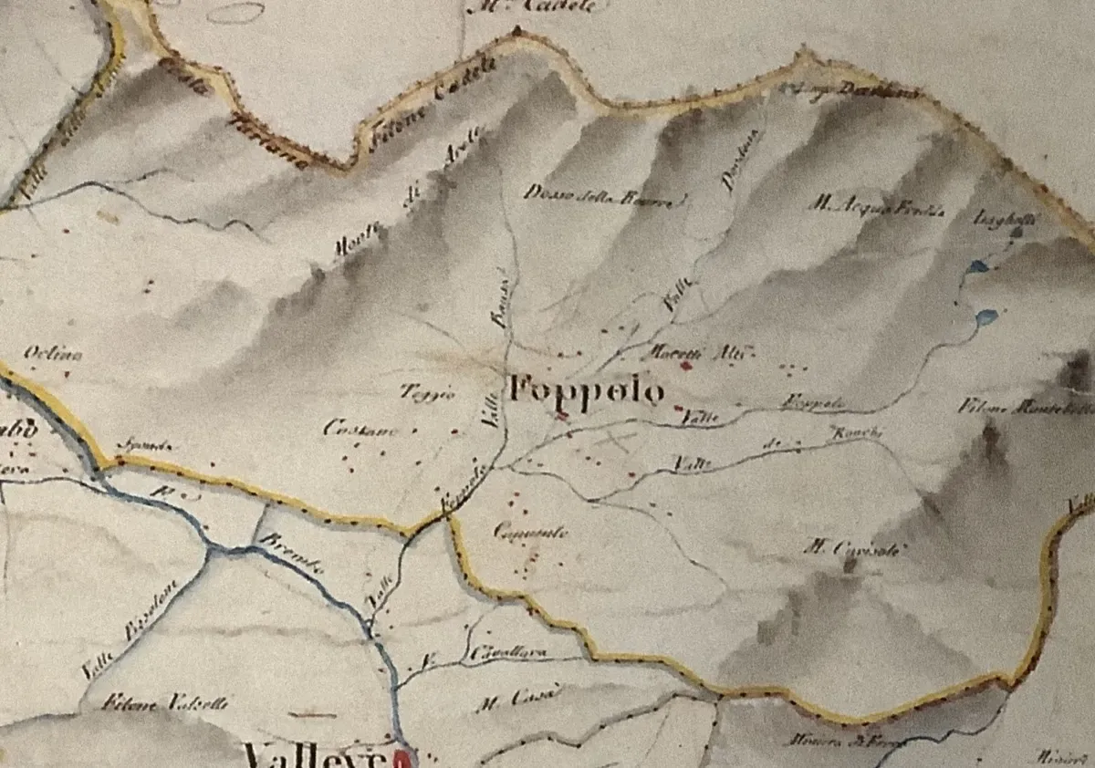 Il territorio di Foppolo in una corografia del 1826