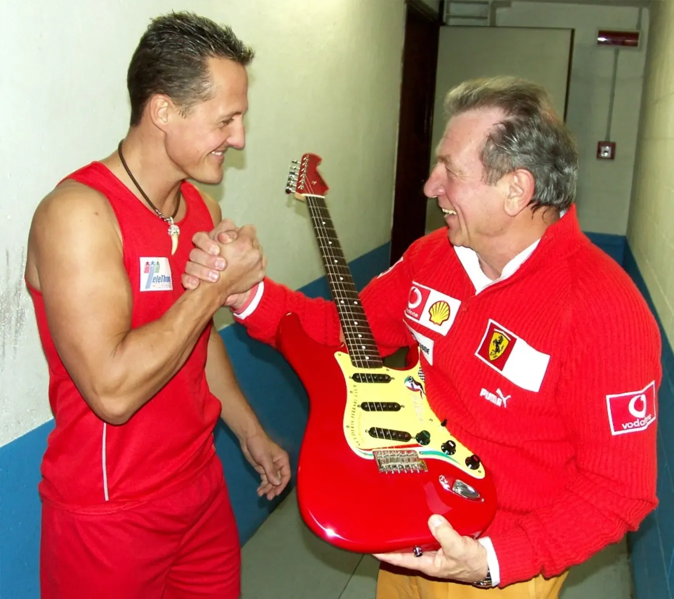 Giulio Carissimi con Michael Schumacher