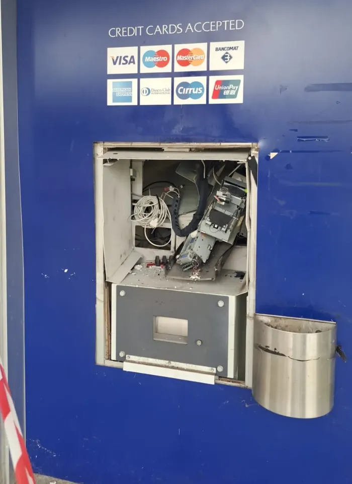 Il bancomat saltato a Urgnano