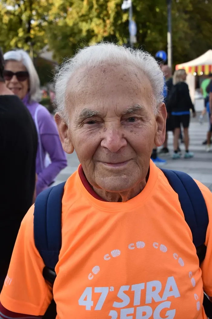 Nonno Salvatore, il più anziano della StraBergamo